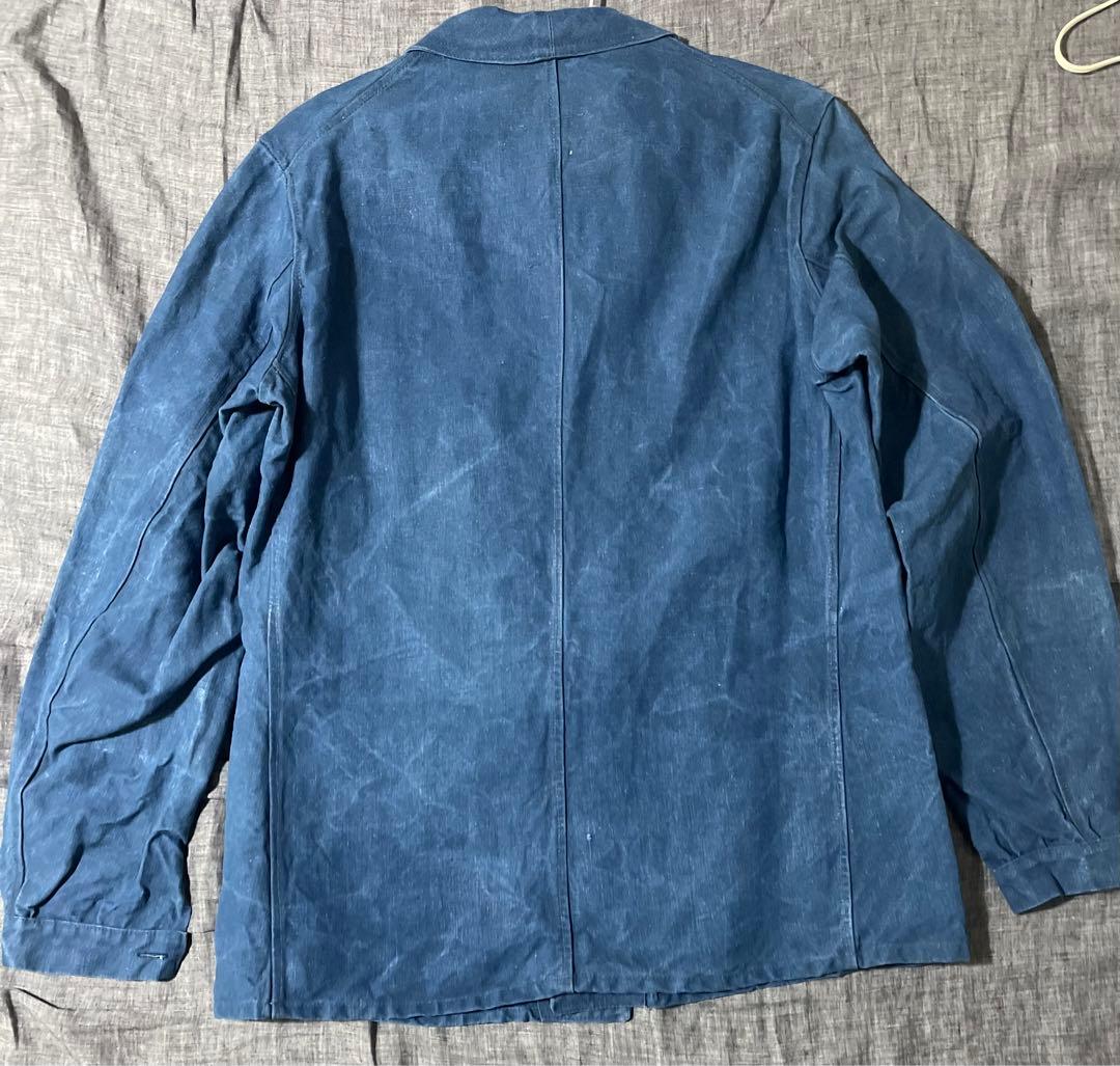 ジャケット・アウター 1920s french indigo linen work jacket