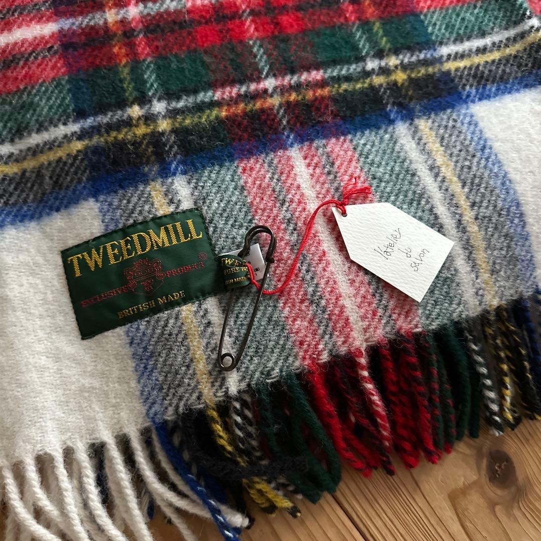 TWEEDMILL 大判サイズ　ウール100% チェック柄ストール　ブランケット