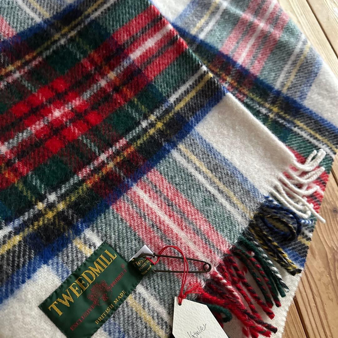 TWEEDMILL 大判サイズ　ウール100% チェック柄ストール　ブランケット