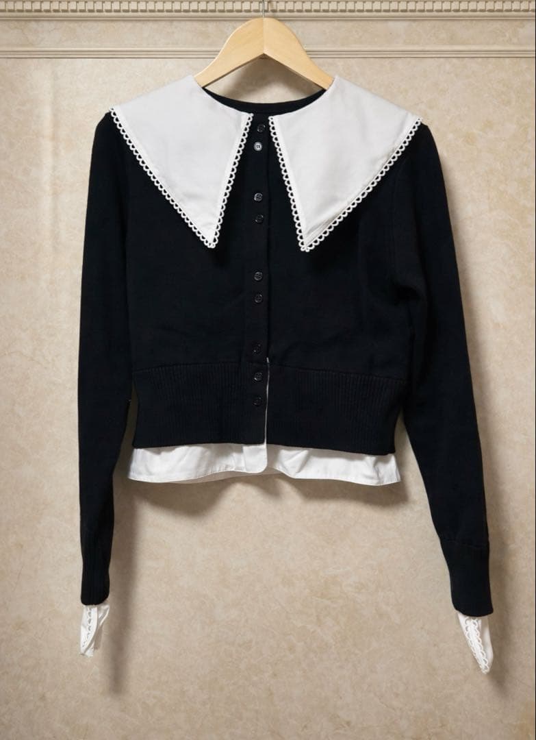 bibiy PATTY PILGRIM TOP ブラック カーディガン　黒
