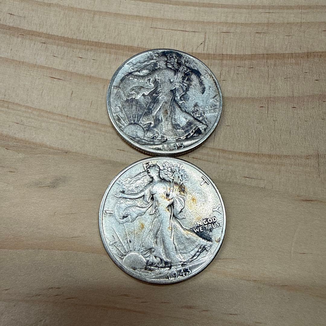 アメリカ　ウォーキングリバティ銀貨　4枚セット