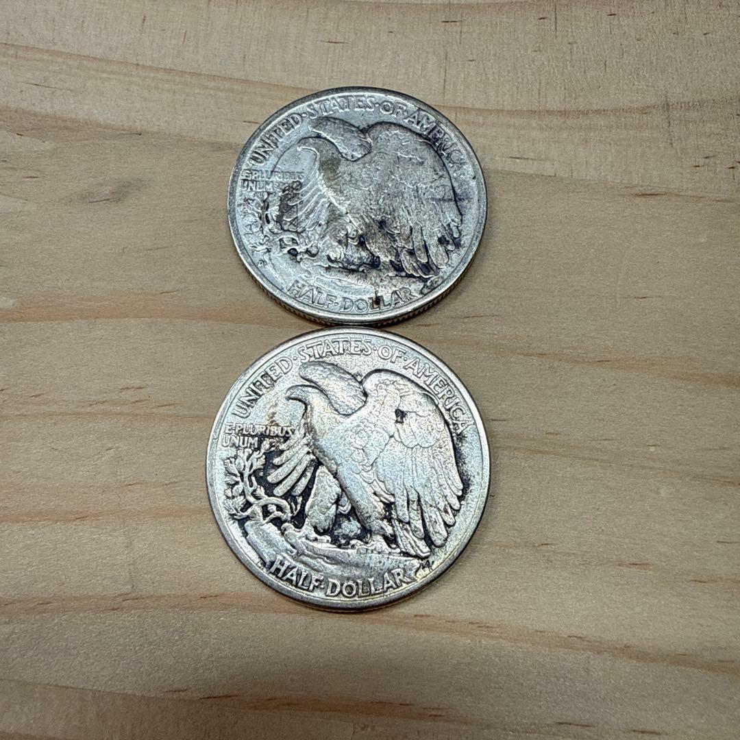 アメリカ　ウォーキングリバティ銀貨　4枚セット