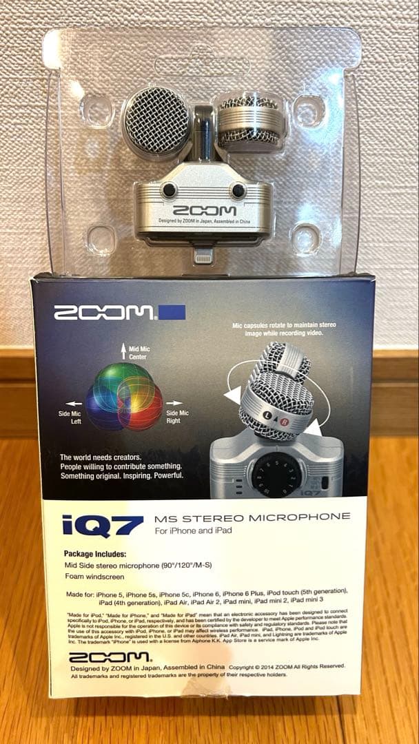 ZOOM iQ7 MS ステレオマイクロフォン