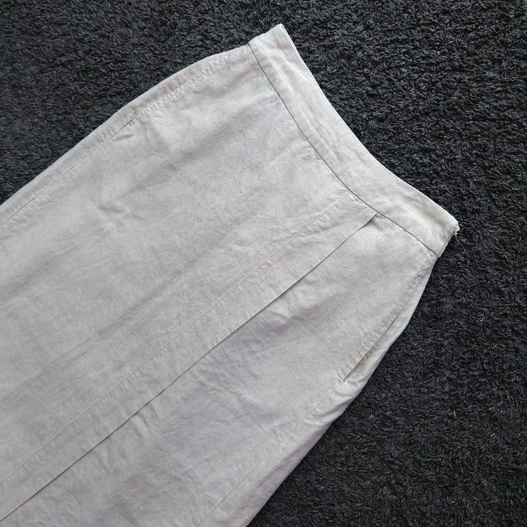 【売約済】kagure　かぐれ　リネン100%　ペンシルスカート　ロング 生成り