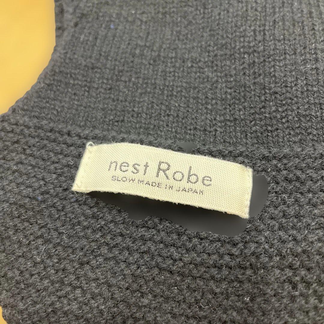 nest Robe ラムウールスカーフマフラー　黒