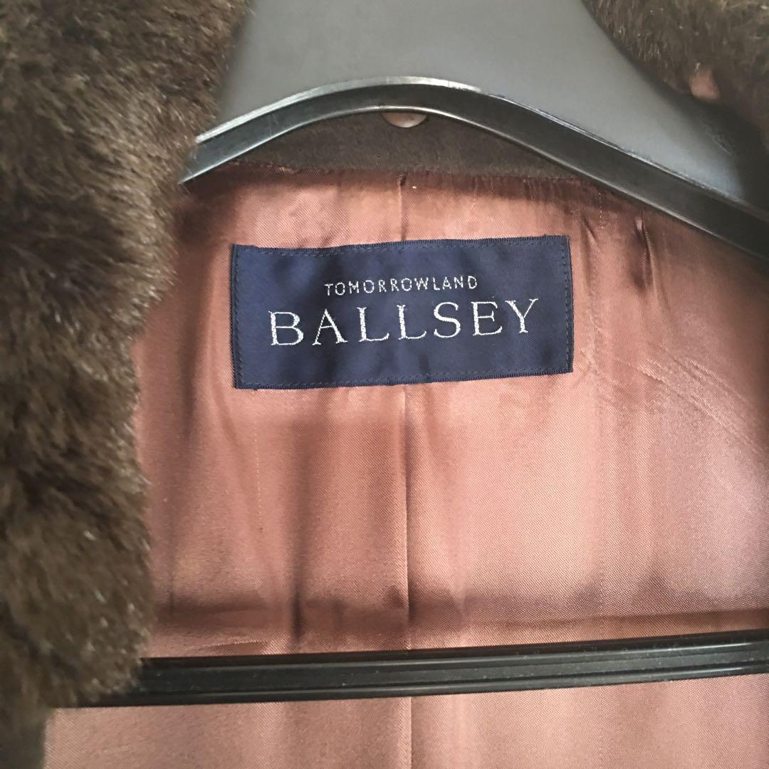 Ballsey トゥモローランド　ダークブラウン ダブルブレスト ロングコート
