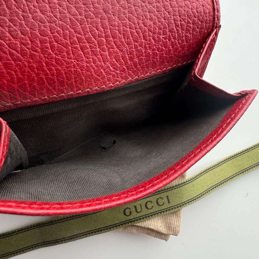 【美品】 343 GUCCI グッチ マーモント 3つ折り 財布