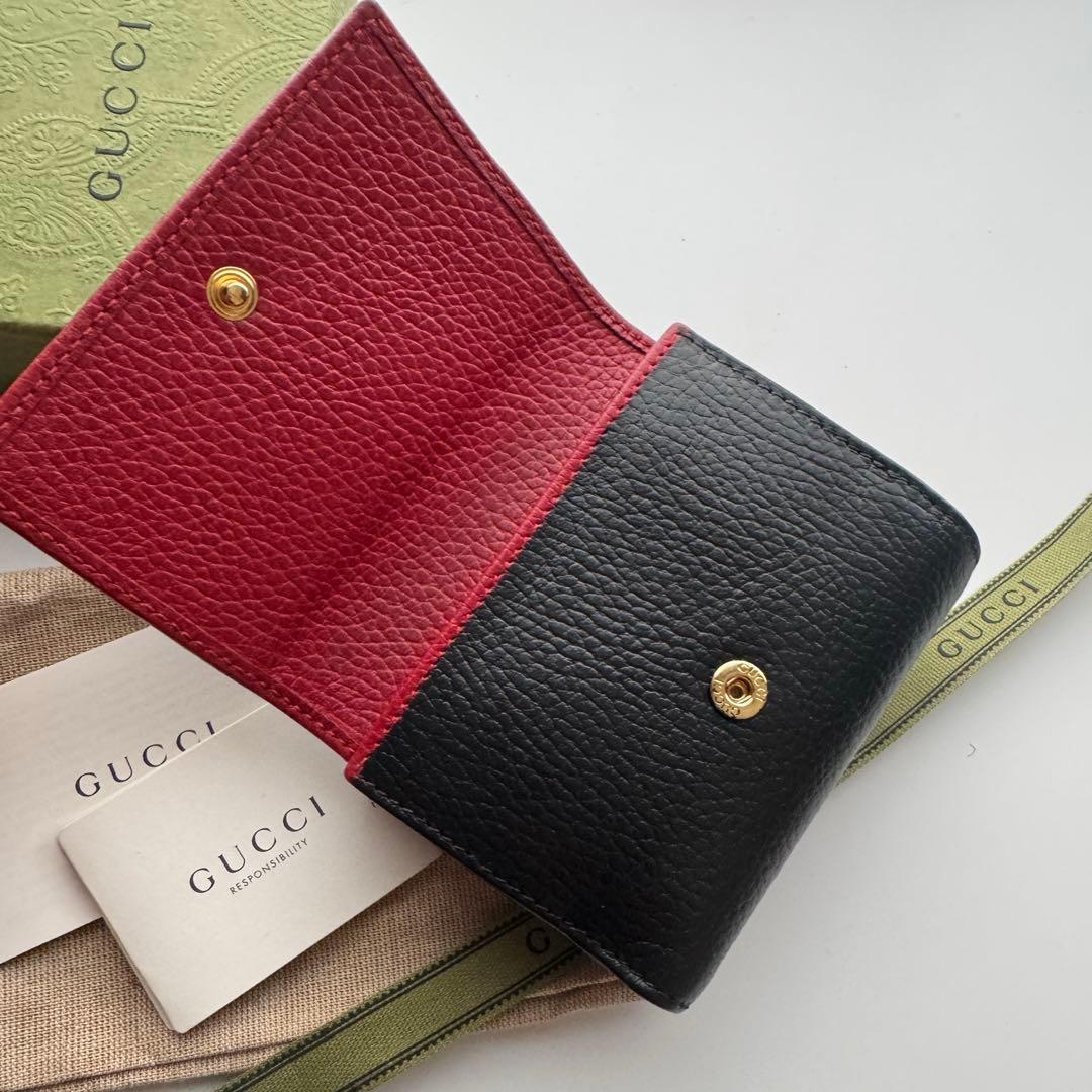 【美品】 343 GUCCI グッチ マーモント 3つ折り 財布