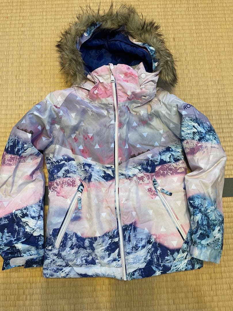 子ども用スキーウェア ピンク青山柄