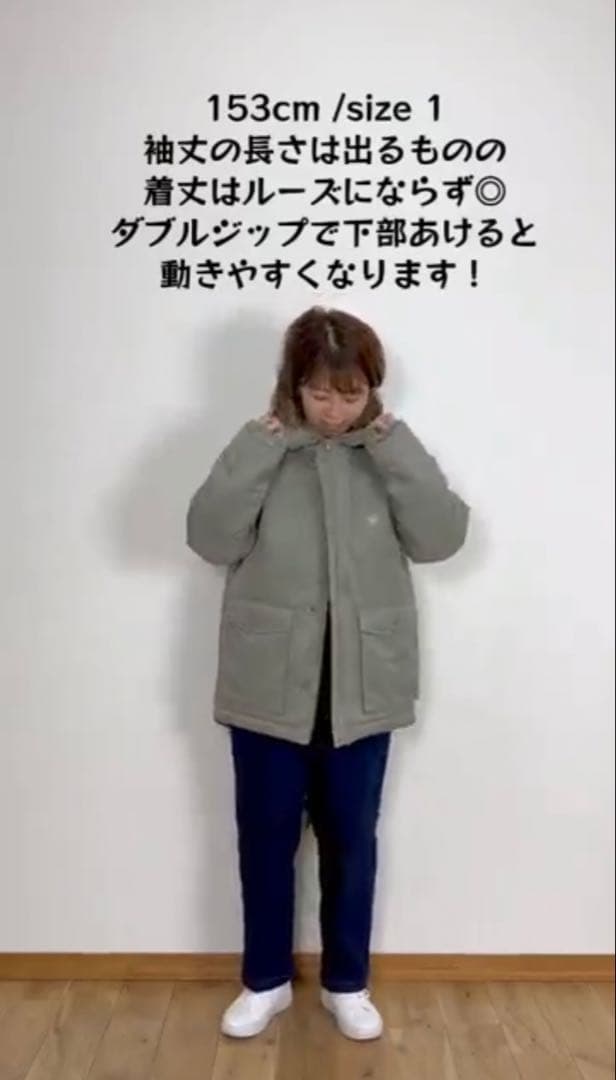 KEY MEMORY ファー付きフード 明るめカーキ　モッズコート　ユニセックス