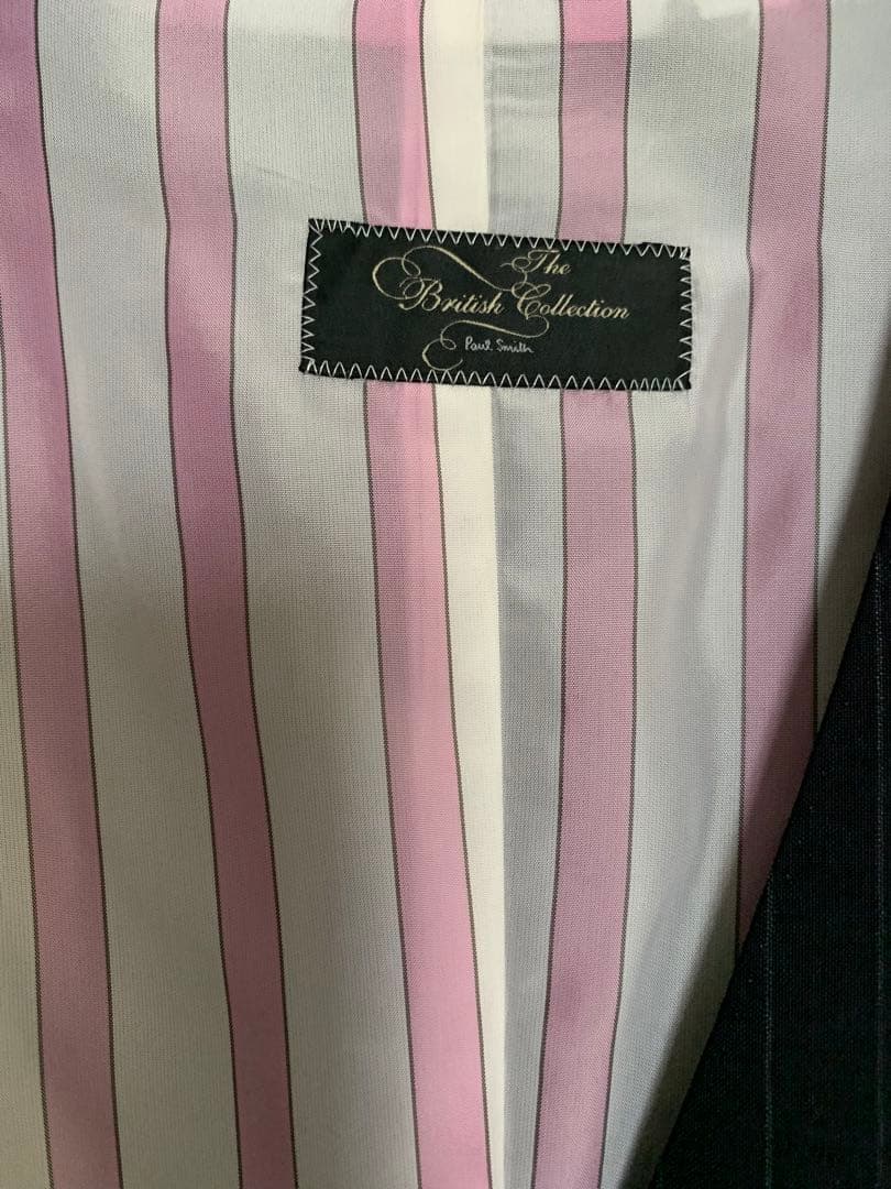 ポールスミス　British Collection スーツベスト 黒ストライプ