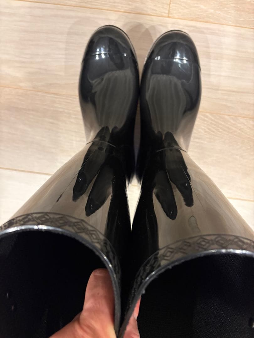 UGG アグ レインブーツ 黒 長靴 25cm