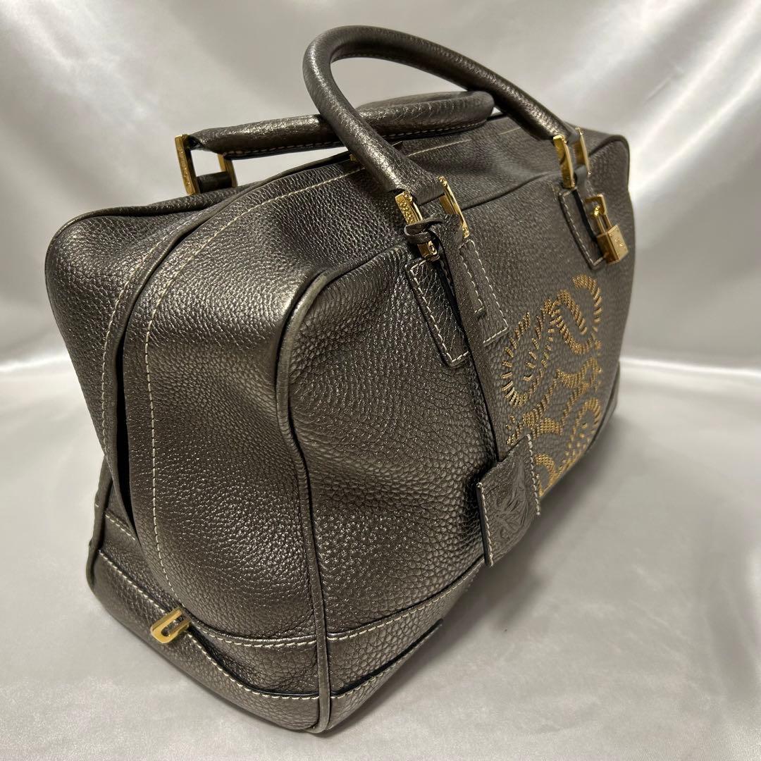 【LOEWE】ロエベ アマソナ 36 ブロンズ 刺繍ロゴ アナグラム