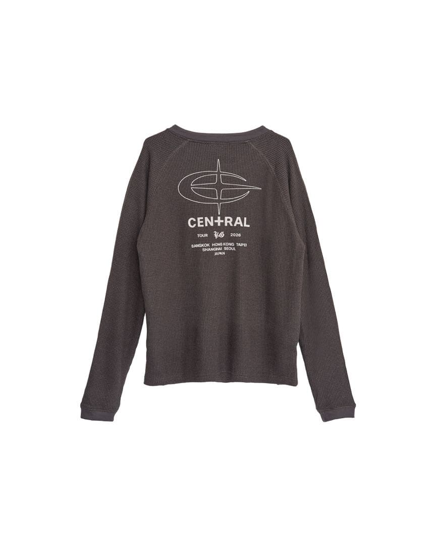 く*酢様 CEN+RAL WUFFLE L/S TEE チャコール L