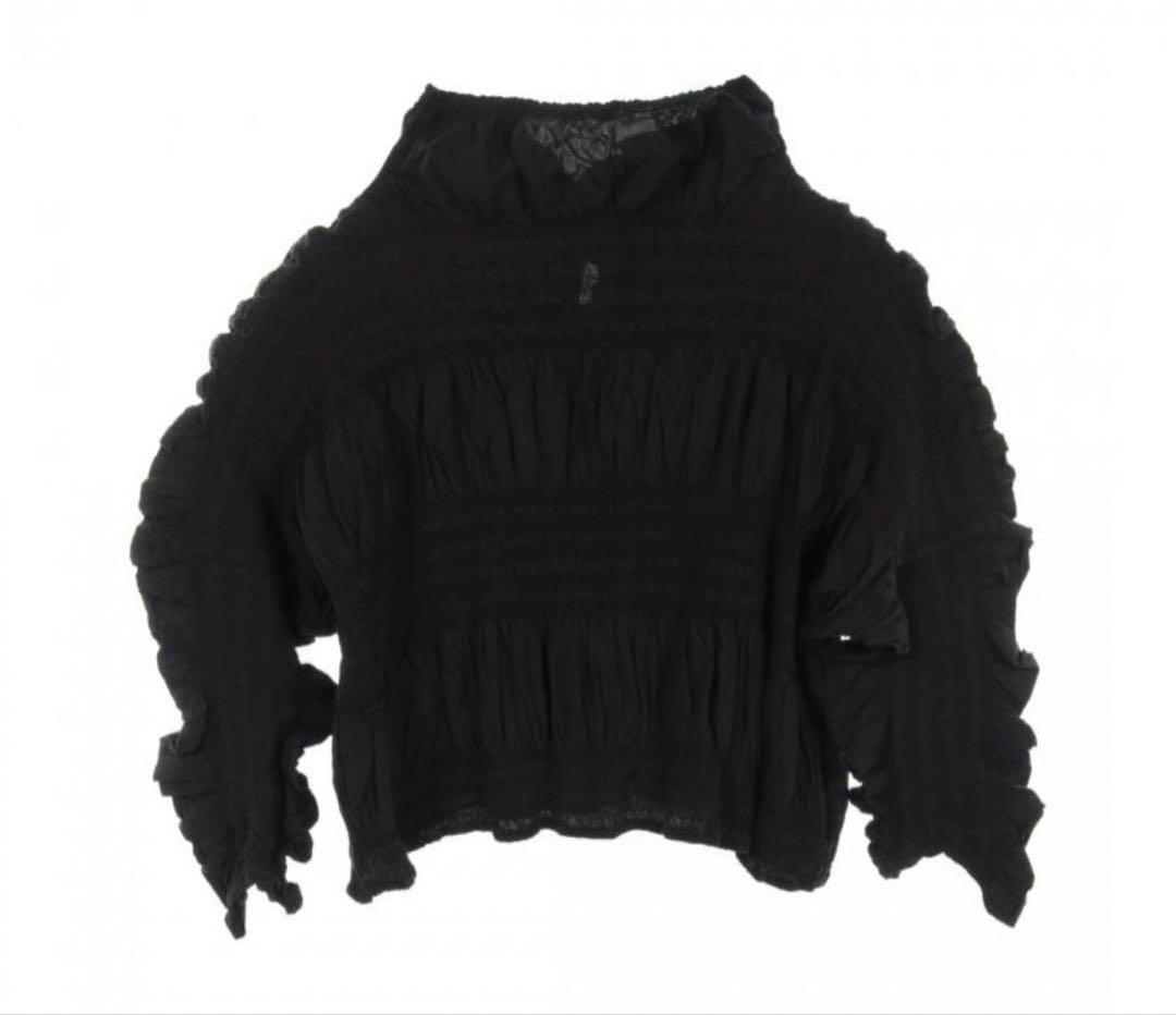 me ISSEY MIYAKE　SHRINK STRIPE　カーディガン　黒