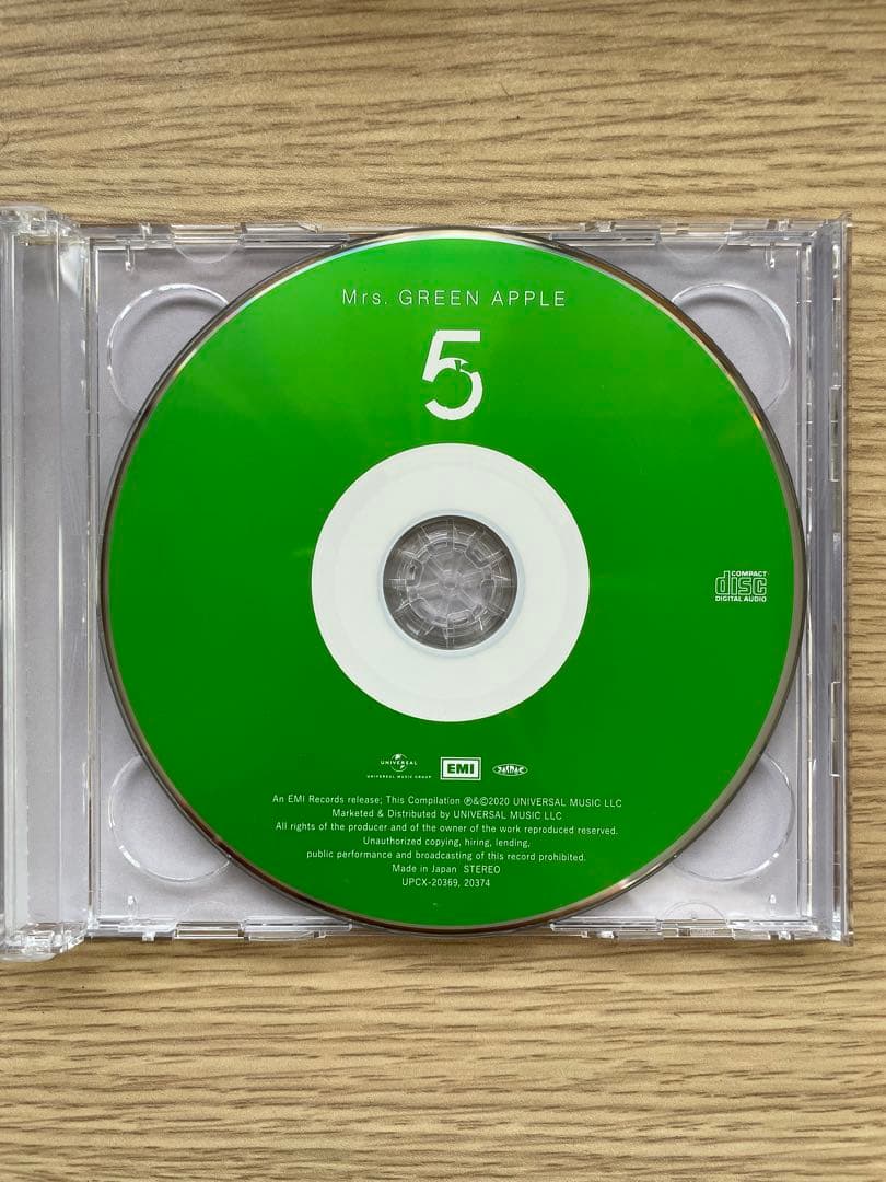 Mrs. GREEN APPLE 「5」 初回限定版CD&DVD