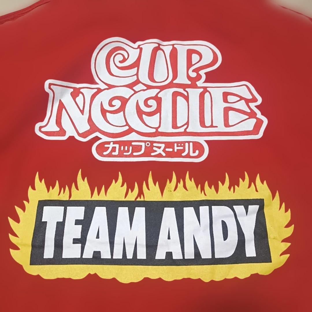 希少 アンディフグ K-1ファイター カップヌードル Tシャツ TEAMANDY