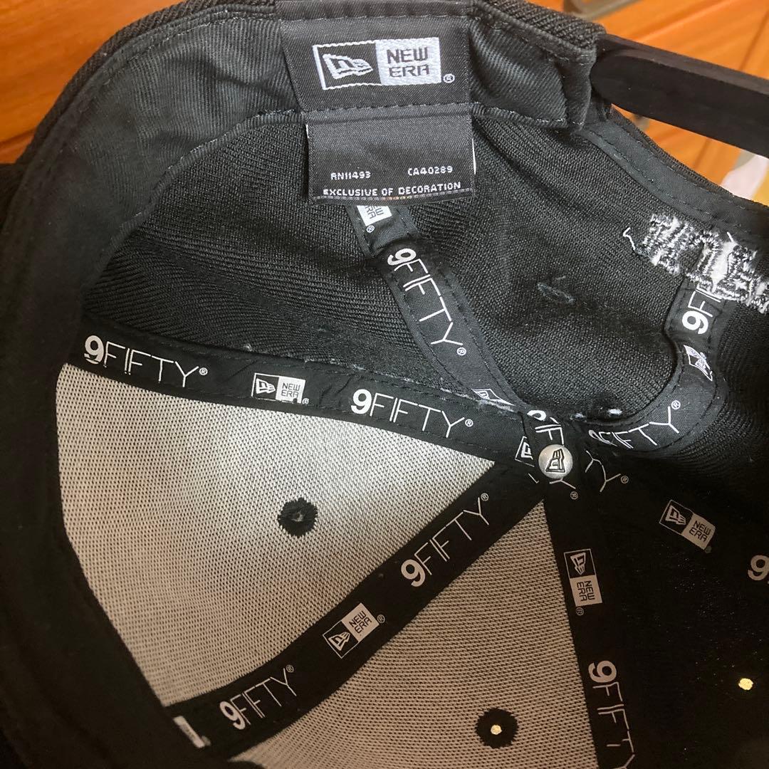 新日本プロレスNJPW黒9FIFTYサイズ調整可能ライオンキャップnew era