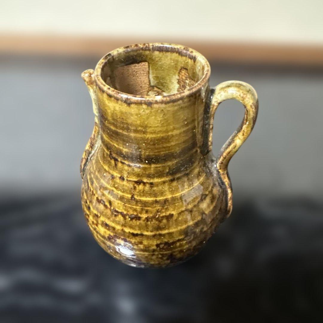 【茶道具】水滴茶入？（紙箱）仕覆2枚付