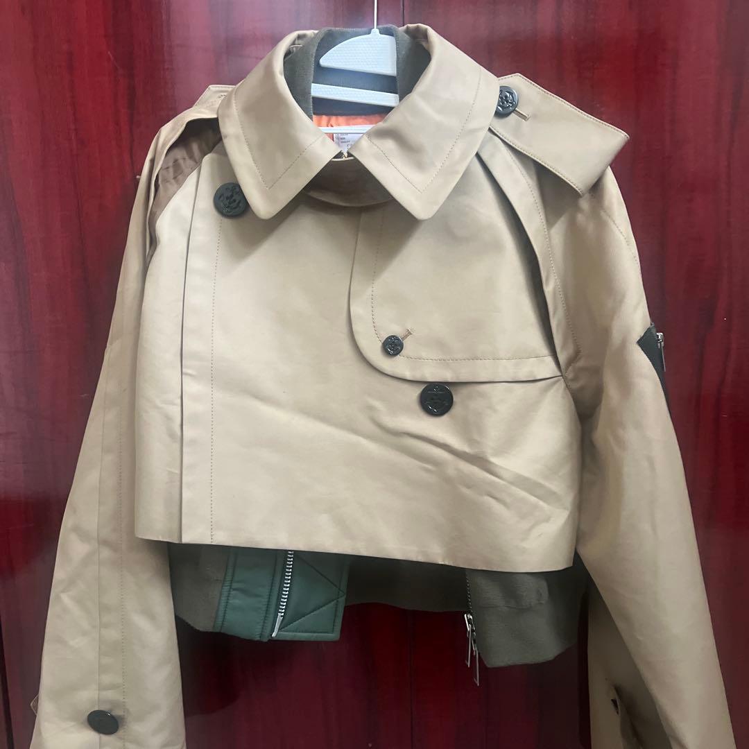Sacai トレンチコート　ハーフ丈
