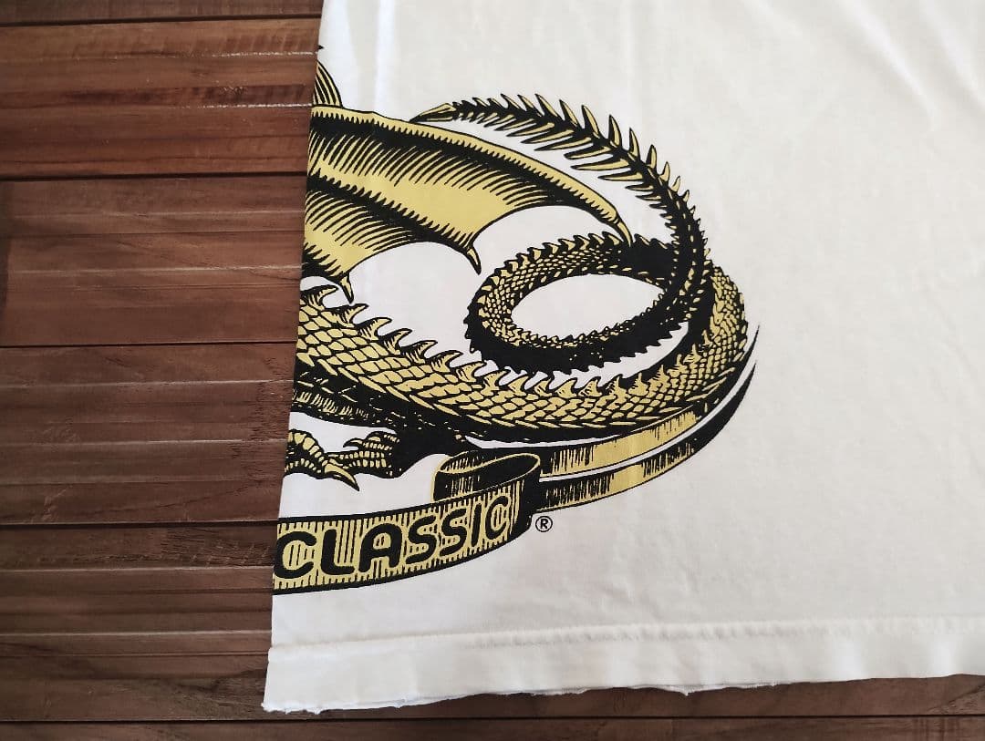 90s〜00s POWELL パウエル オーバルドラゴン 鬼フェードTシャツ