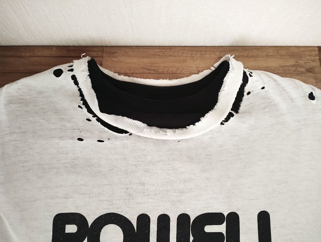 90s〜00s POWELL パウエル オーバルドラゴン 鬼フェードTシャツ