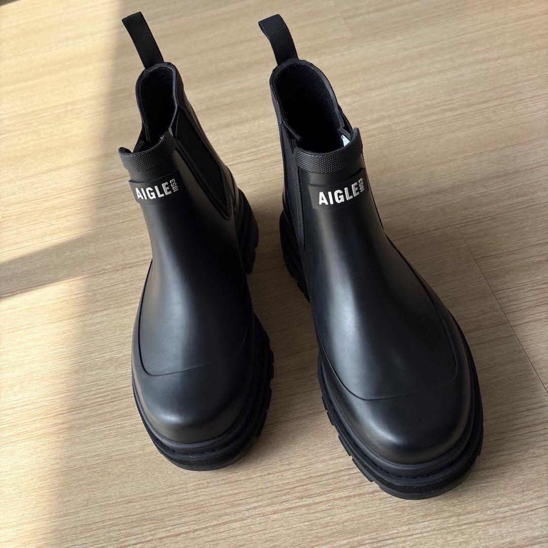 未使用級 AIGLE エーグル ソフトレイン2 レインブーツ 厚底 防水 37