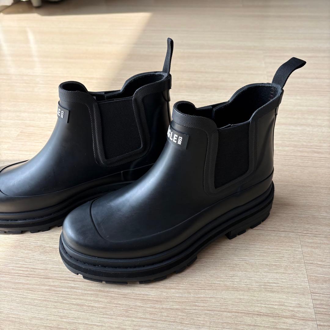 未使用級 AIGLE エーグル ソフトレイン2 レインブーツ 厚底 防水 37