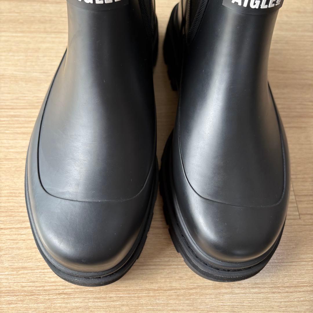 未使用級 AIGLE エーグル ソフトレイン2 レインブーツ 厚底 防水 37