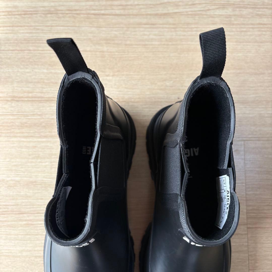 未使用級 AIGLE エーグル ソフトレイン2 レインブーツ 厚底 防水 37