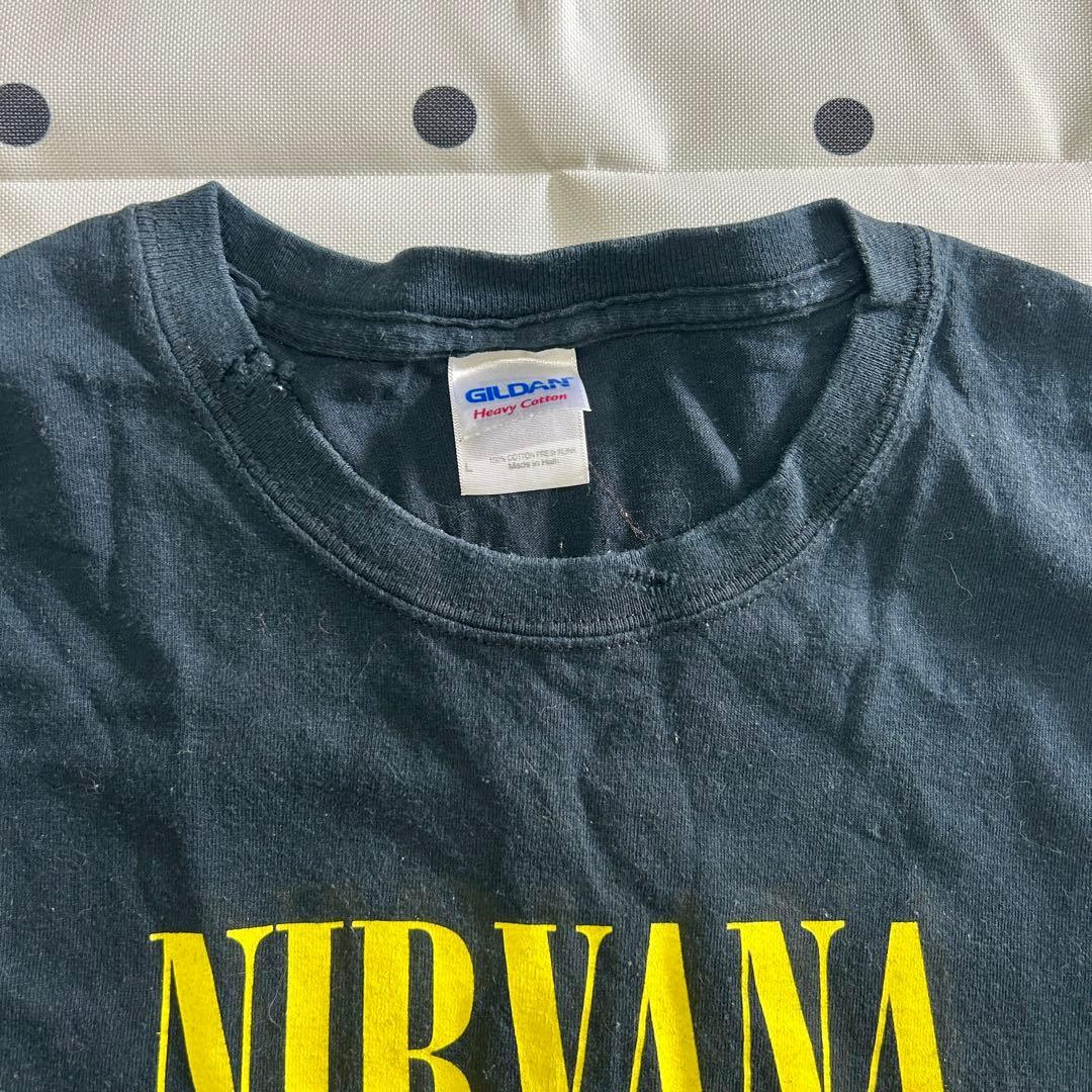 NIRVANA Tシャツ SMILEY FACE GILDAN L