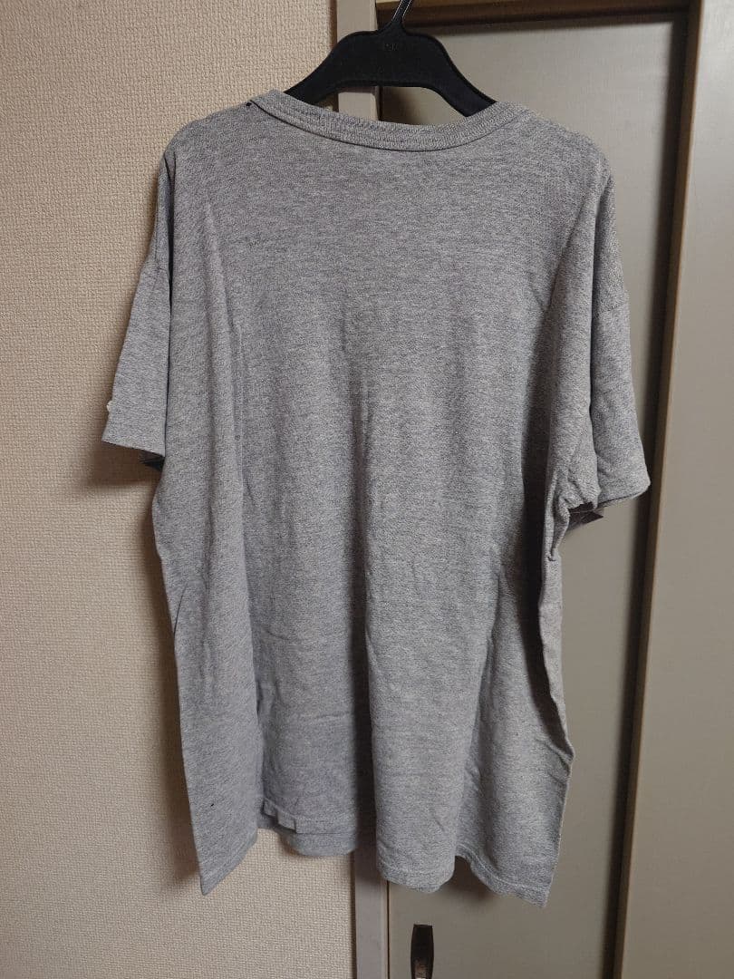 80s Champion カレッジロゴTシャツ XL トリコ グレー 三段