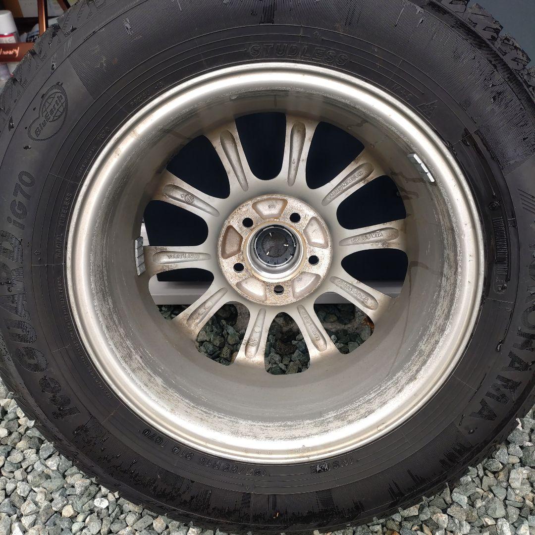 ①【イボあり】2022年製ヨコハマ アイスガード7 195/65R15 ＆アルミ