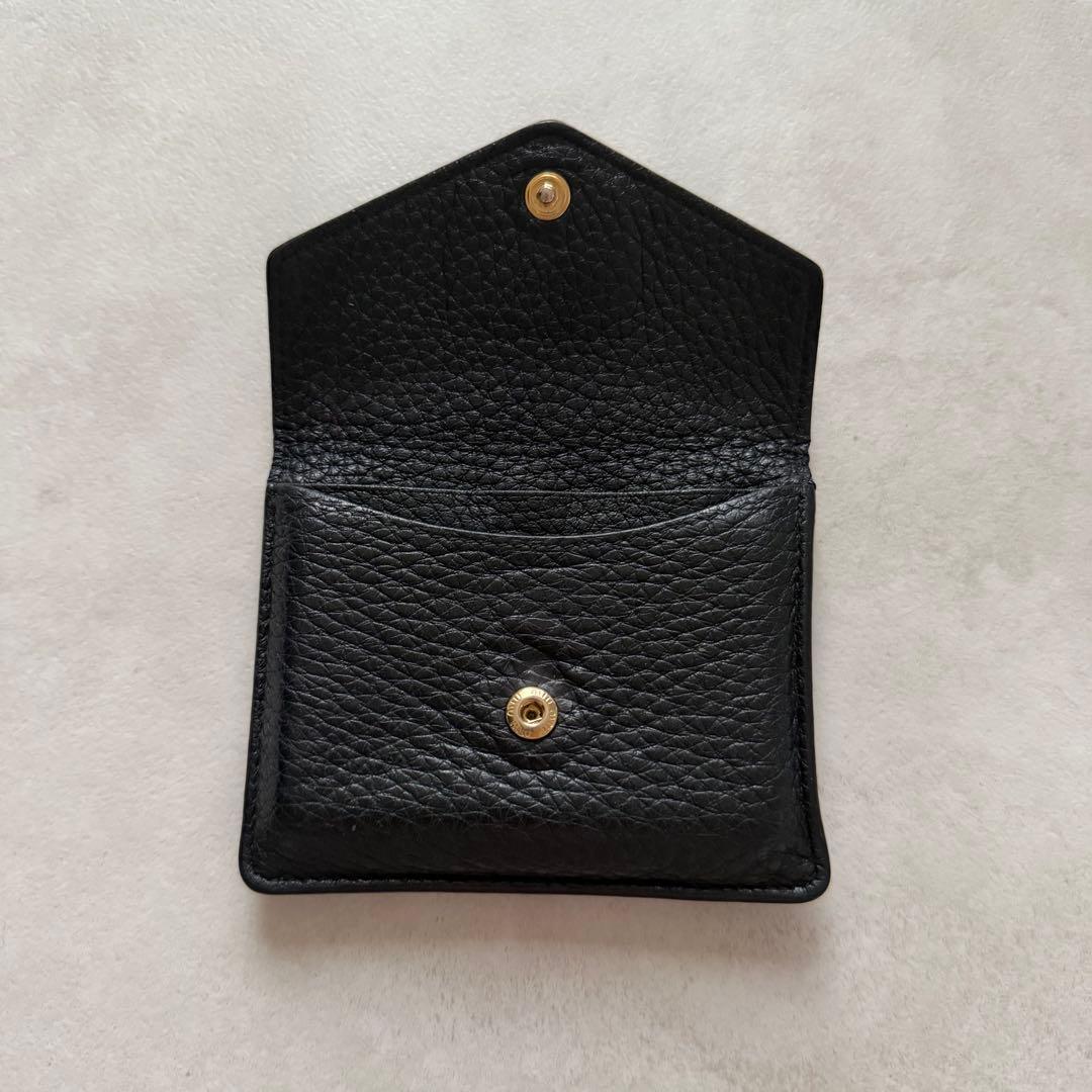 miumiu 二つ折り財布 カードケース ケース レザー ブラック