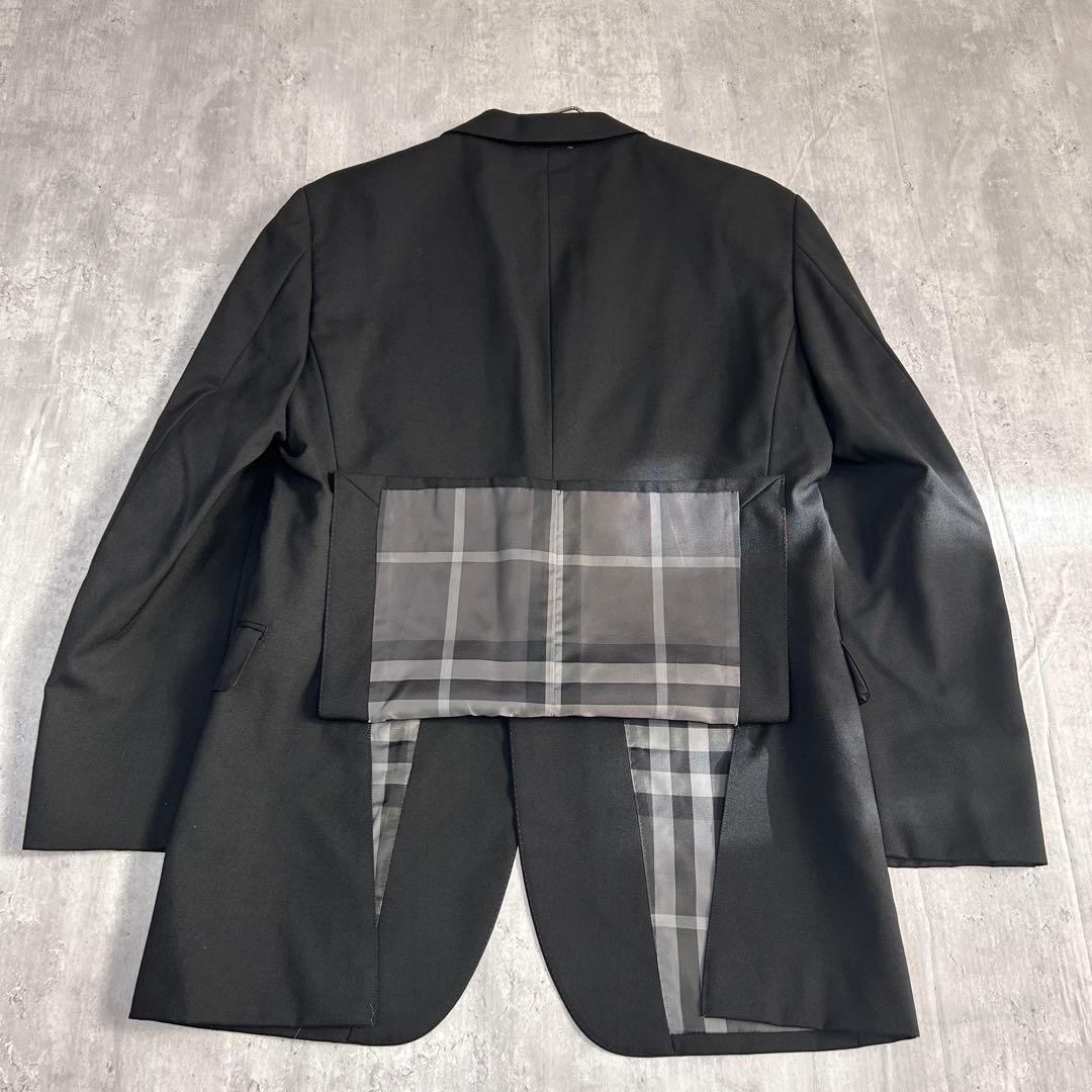 A860 良品 バーバリー ロンドン 裏地ノバチェック ジャケット 40R 黒