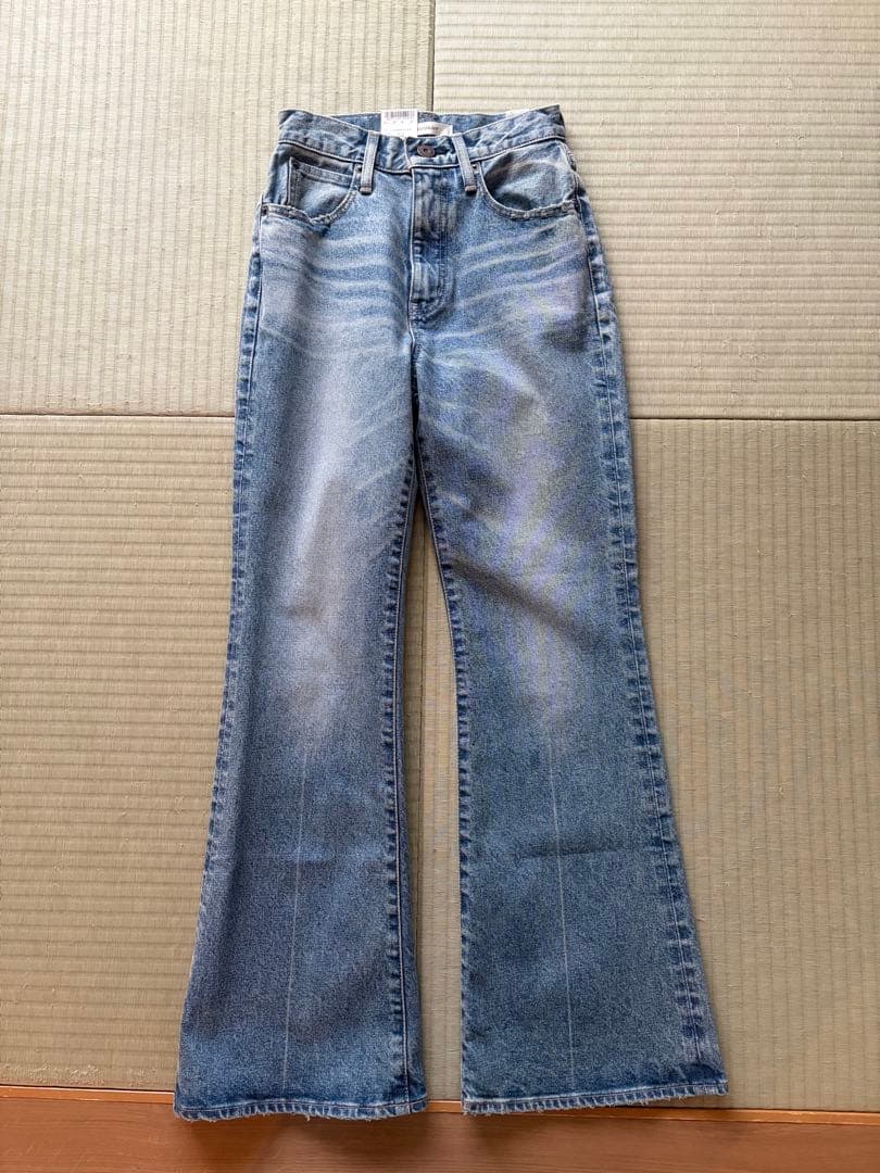 新品moussy MVS FLARE デニム25