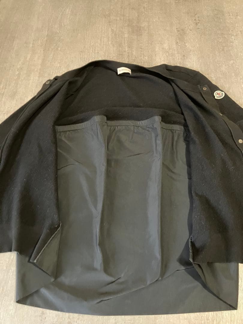 Moncler モンクレール　ナイロンとニットのコンビクルーネックカーディガン