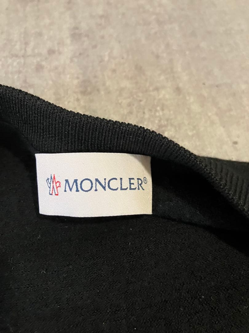 Moncler モンクレール　ナイロンとニットのコンビクルーネックカーディガン