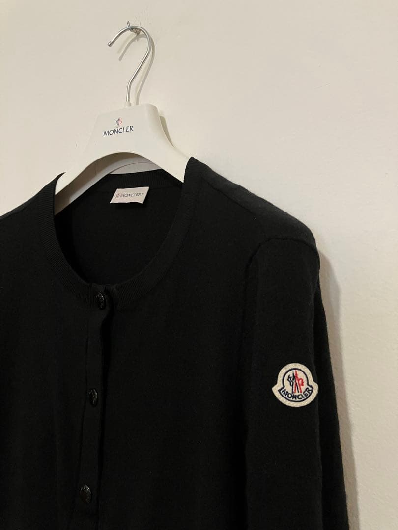 Moncler モンクレール　ナイロンとニットのコンビクルーネックカーディガン
