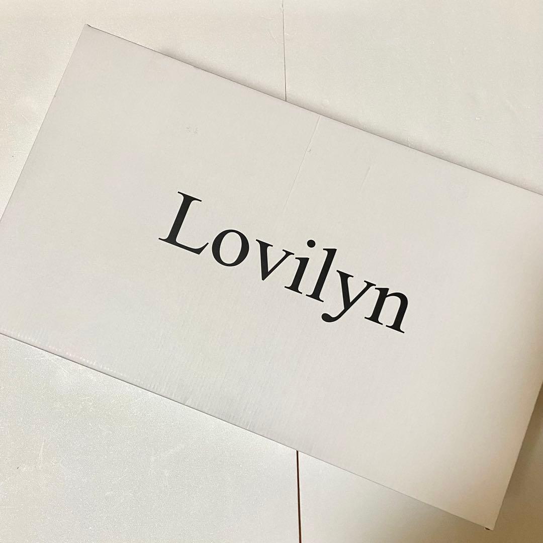【新品未使用】Lovilyn 厚底レースアップニットブーツ ホワイト L