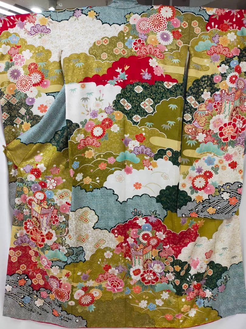 売約済み　美品　正絹京友禅振袖7点フルセット　高身長対応173cm