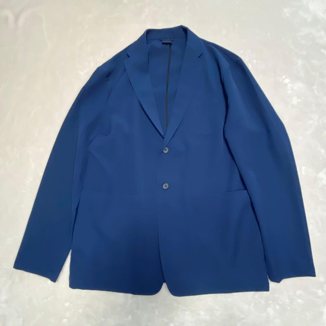 ニューバランス　テーラードジャケット　ネイビー　ストレッチ　アンコン　2XL