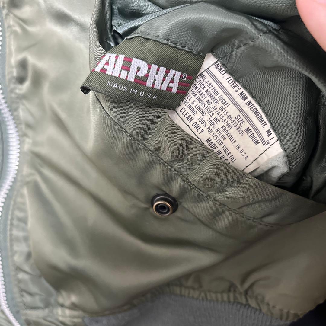 Alpha社製 80s USA MA-1 オリーブ