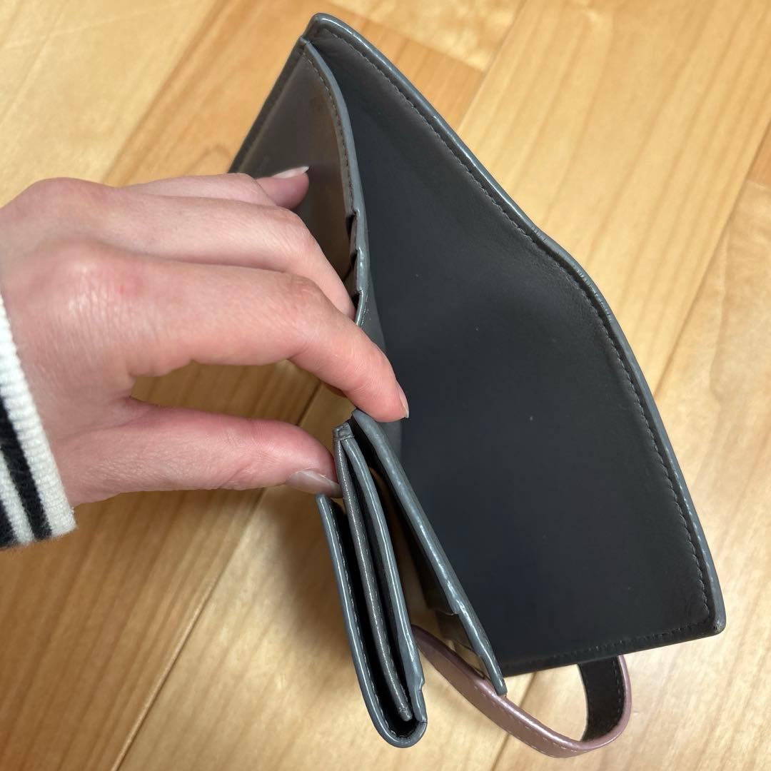 セリーヌ　バイカラー　折財布　コンパクト