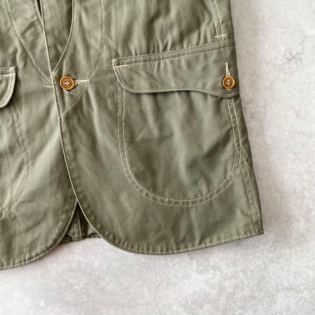 POST OVERALLS ロイヤルトラベラー ベスト USA製 オリーブ XS