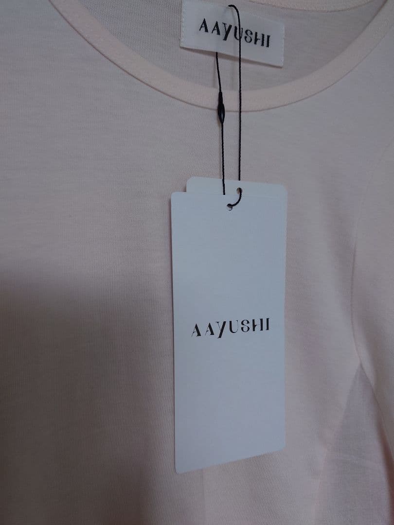 AAYUSHI アユーシ ペプラムラッフルTシャツ ピンク