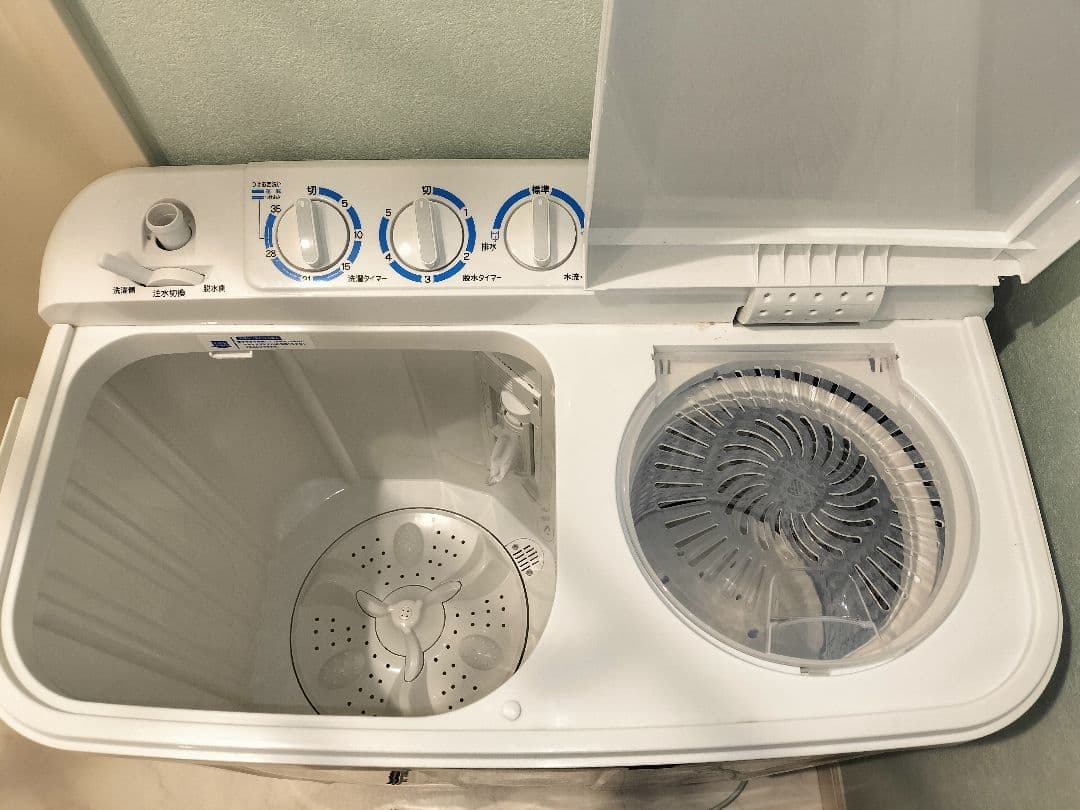 洗濯機 縦型 6kg 二槽式洗濯機 MAXZEN 2023年式 JW60KS01