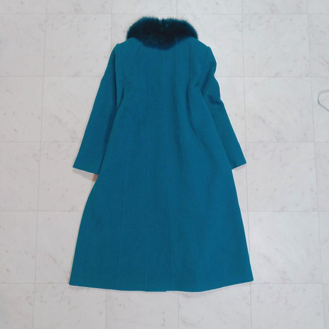 Leilian レリアン フォックス ロングコート　マキシ丈　希少カラー　M
