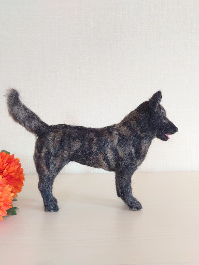 甲斐犬　羊毛フェルト