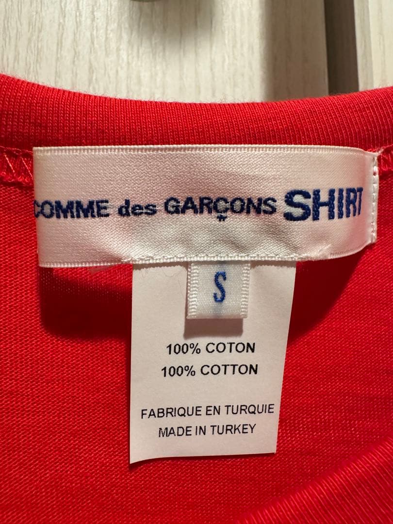 COMME des GARÇONS SHIRT 赤 半袖Tシャツ 2016SS
